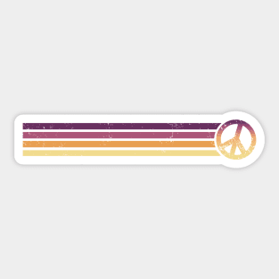 RETRO PEACE STRIPES - 70s Sunrise Sticker